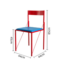 Ensemble de tables de cybercafé rétro de style Memphis, design moderne, mobilier de restaurant en métal, écologique et durable