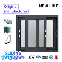 Portes et fenêtres en alliage d'aluminium - Fenêtres coulissantes extérieures en aluminium avec verre insonorisant double couche