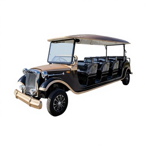 <span class=keywords><strong>Voiture</strong></span> de tourisme électrique vintage 14 places, chariot de golf classique rétro pour hôtel, parc et complexe hôtelier - Product Image 1