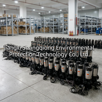 Bomba de Aguas Residuales Industrial SQHB WQD de 2HP, 220V, Monofásica, de Hierro, de Alta Presión, Totalmente Automática, para Limpieza de Tanques Sépticos y Piscinas