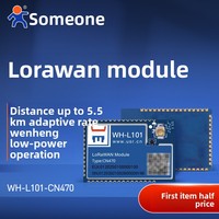 Module LoRa Chine, communication série 5,5 km, passerelle de nœud sans fil LoRaWAN 433 MHz