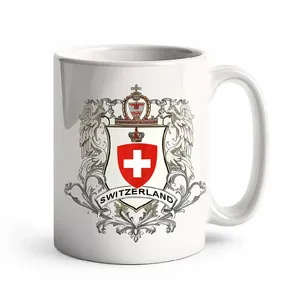 定制陶瓷瑞士纪念品咖啡杯杯瑞士瑞士11盎司陶瓷杯