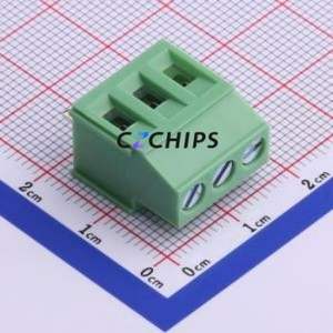 XY129V-B-5.08-3P Screw Terminal Block Through hole Component (THT),P=5.08mm Connector 1x3P 5.08mm Green Through Hole - Product Image 1