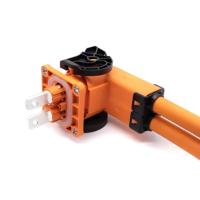Connecteur HV à angle droit série HVIL, 2 broches, 8 mm, 200 A, 800 V CC, bornes en cuivre, indice de protection IP67, boîtier en plastique pour alimentation automobile