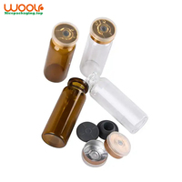 3ml 5ml 10ml Flacon en verre vide transparent ou ambré pour verre d'huile essentielle médicale ou cosmétique