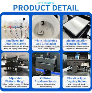 Imprimantes à jet d'encre automatiques DTG I1600 à écran tactile, faciles à utiliser, très vendues, pour l'impression sur t-shirts - Product Image 2