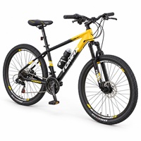 Vélo de montagne pour adulte en acier, cadre fin, couleur rose, 26 pouces, avec vitesses