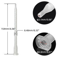 Buse mélangeuse statique carrée jetable à baïonnette, 21 éléments, tube de mélange pour la distribution d'adhésif époxy bicomposant de 50 ml