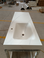 Évier intégré en pierre frittée flexible à flexion thermique Évier de salle de bain Lavabo en pierre artificielle Évier en pierre frittée en porcelaine