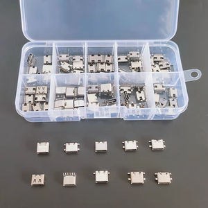 100 pièces/boîte, 10 modèles, <span class=keywords><strong>prise</strong></span> femelle <span class=keywords><strong>USB</strong></span> Type C, connecteur 6/16 broches, soudure SMD SMT PCB, réparation DIY, adaptateur <span class=keywords><strong>USB</strong></span> Type-C - Product Image 2