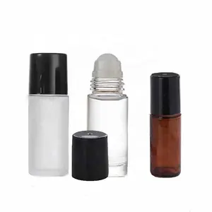 Flacone a rullo cosmetico vuoto da 50ml di olio essenziale di alta qualità rotolo di deodorante smerigliato su bottiglie di vetro (NRB27)