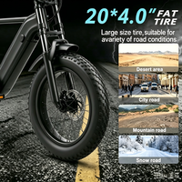 Vélo de montagne électrique de 20 pouces avec batterie haute capacité
