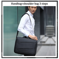 CoolBELL – Sac de transport pour homme au design classique, de haute qualité, avec compartiment pour ordinateur portable et sangle détachable, idéal pour les voyages d'affaires