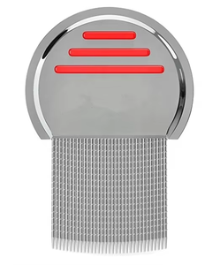 Peine <span class=keywords><strong>de</strong></span> Acero Inoxidable Anmeishu para Mascotas, Eliminador <span class=keywords><strong>de</strong></span> Pelo Muerto, Caspa, Pulgas y Piojos - Product Image 2
