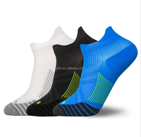 Chaussettes de compression athlétiques unisexes pour hommes - Séchage rapide et respirantes, antidérapantes, motif géométrique, écologiques pour l'été