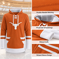 Sweat-shirt de hockey vintage personnalisé avec logo OEM & ODM, vêtements de sport unisexes, uniforme de hockey sur glace, imprimé par transfert thermique