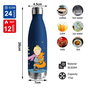 Thermos isolé sous vide en forme de cola 500ml en acier inoxydable à double paroi avec revêtement en poudre personnalisé Performance thermique 12-24h pour - Product Image 3