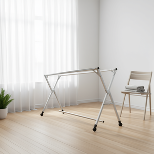 Tendedero de ropa Db de 2 m, portátil, plegable, con ruedas, para baño, sala de estar, armario - Product Image 2