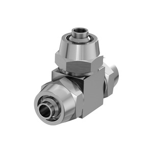 Acoplador Rápido Apocalypse con Conexión en T y Tuerca de Bloqueo, 6, 8, 10, 12, 16 mm, Conector Reductor para Manguera de Aire Neumática, Recubierto de Cobre y Níquel - Product Image 1