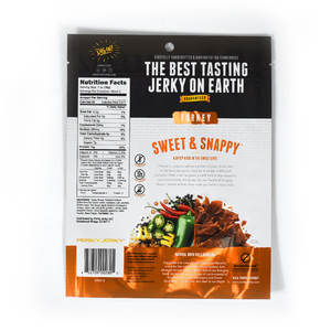 Vente en gros <span class=keywords><strong>de</strong></span> bûches personnalisées <span class=keywords><strong>de</strong></span> qualité alimentaire 2.2 oz 52.4g Sac plat brillant mat métallique avec trou rond - Product Image 2