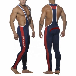 Men's Wrestling Singlets <b>Athletic</b> <b>Supporters</b> Slim Fit Sport Bodysuit Sleeveless Active Wrestling Leotard Jumpsuits - Product Image 1