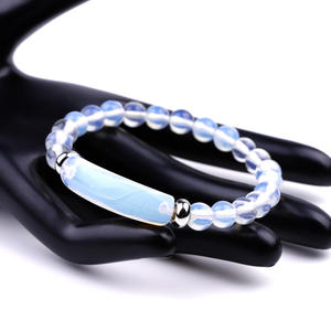 Cuentas curativas elásticas para Yoga, pulsera de cuentas naturales de 8mm, puente de ojo de tigre para hombre, para regalo - Product Image 5