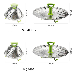 Cesta Plegable <span class=keywords><strong>de</strong></span> Acero Inoxidable <span class=keywords><strong>de</strong></span> 9 Pulgadas para <span class=keywords><strong>Cocinar</strong></span> <span class=keywords><strong>al</strong></span> <span class=keywords><strong>Vapor</strong></span> <span class=keywords><strong>en</strong></span> Ollas y Sartenes - Product Image 5