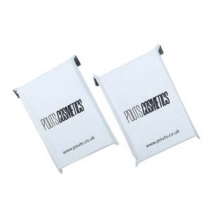 Bolsa de Correo Blanca Reciclada Impermeable, Bolsa de Embalaje de Envío con Logotipo Personalizado Impreso en Negro, Bolsa de Correo Más Gruesa para Ropa - Product Image 2