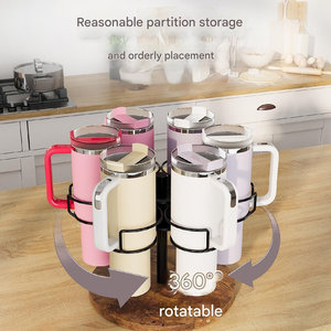 Organisateur de bureau rotatif à 360 degrés pour bouteilles d'eau, étagère de rangement, supports pour gobelets Stanley, pour la maison et le bureau - Product Image 3
