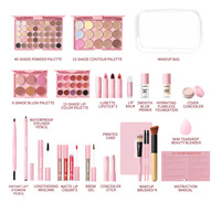 Kit de maquillage tout-en-un 25 pièces, ensemble complet de cosmétiques pour le visage, fond de teint, anticernes, palette de fards à paupières, rouge à lèvres, vente en gros