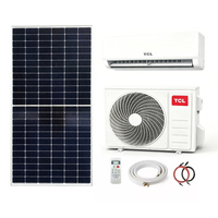 Climatiseur hybride solaire OEM 12000 BTU AC/DC split, refroidissement et chauffage, onduleur, hors réseau, économie d'énergie, 220V 60Hz