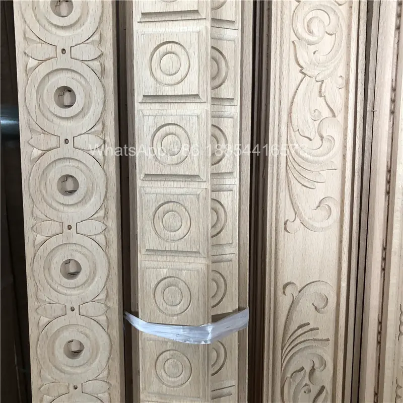 Molduras de pared talladas de madera antigua moldura decorativa para interiores