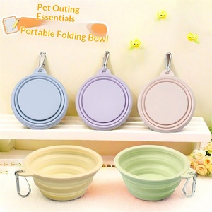 Gamelle pliable jetable Macaron écologique sans BPA <span class=keywords><strong>pour</strong></span> chiens et chats – Idéale <span class=keywords><strong>pour</strong></span> l'eau et la <span class=keywords><strong>nourriture</strong></span> en voyage et en extérieur - Product Image 6
