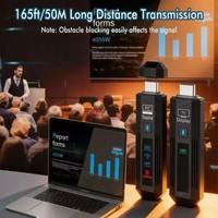 Transmisor y receptor de video inalámbrico de 50 m, extensor HDMI, adaptador de pantalla, cable para conectar la cámara del PC a la TV