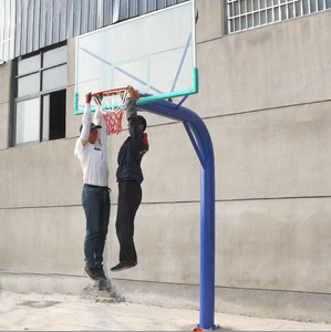 Support de <span class=keywords><strong>basket</strong></span>-ball à tuyau rond enterré de haute qualité <span class=keywords><strong>pour</strong></span> adultes d'usine support de <span class=keywords><strong>basket</strong></span>-ball fixe extérieur <span class=keywords><strong>pour</strong></span> jouer - Product Image 2