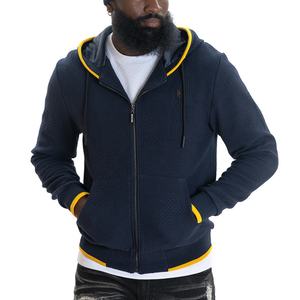 เสื้อฮู้ดดี้และเสื้อสเวตเชิ้ตผู้ชายแบบซิป  ผ้าถักวาฟเฟิล  ออกแบบโลโก้ได้ตามต้องการ  คุณภาพสูง  ผ้าโพลีเอสเตอร์ผสมสแปนเด็กซ์  ไม่หดตัว  แบบเรียบ - Product Image 2