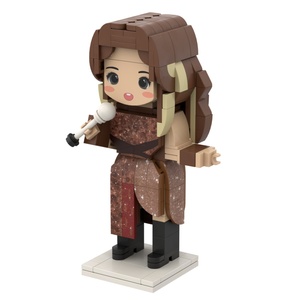 Tùy Chỉnh Gạch Con Số Cá Nhân Quà Tặng Cho Ngôi Sao Nhạc Pop Bangs Với Guitar Microphone Thu Nhỏ Bức Tượng - Product Image 4