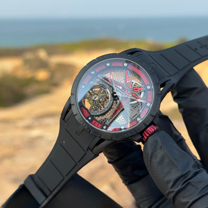 Reloj Mecánico Manual para Hombre de Precisión con Tourbillon Volante Luminoso, Esfera de Panal Impermeable Negra de Grado Premium - Product Image 3