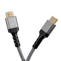 Câble HDMI vers HDMI 2.1 VCOM 8K 1m 3m 5m 48 Gbps Câble tressé en coton haute définition Cabo Audio Vidéo Kabel pour Ps4 Ps5