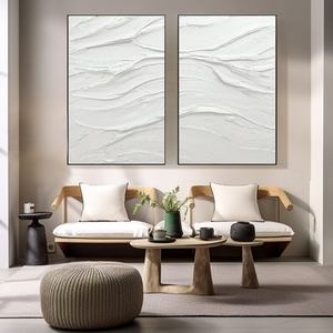 Arte Mural 3D Personalizado, Pintura al Óleo Abstracta Hecha a Mano, Arte Mural Enmarcado para Regalo de Aniversario o Inauguración de Casa Minimalista - Product Image 1