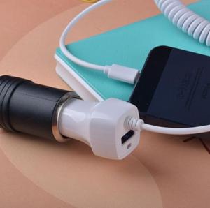 Portatile 2in1 veloce veloce Tipo di carica c / micro usb caricabatteria da auto costruito con primavera cavo del caricatore per il <span class=keywords><strong>iphone</strong></span> tipo c micro telefono - Product Image 5