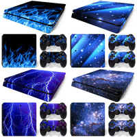 Autocollants intégraux pour console de jeu compatibles PS4 Slim, film ciel étoilé, autocollants latéraux ciel étoilé, accessoires, autocollants pour manettes