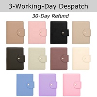 Femmes 9 couleurs en relief doux galet Grain cuir or Rose A6 planificateur financier argent portefeuille Budget liant bureau feuilles mobiles