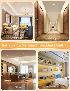 ไฟสปอตไลท์ LED แบบฝัง ดีไซน์มินิมอล ตัวเรือนอะลูมิเนียมอัลลอยด์ สีขาวด้าน ระดับ IP20 แรงดันไฟฟ้า 220V AC ติดตั้งแบบฝัง - Product Image 6
