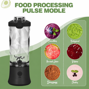 Handheld 600ml <b>Portable</b> Juicer Cup USB Rechargeable 6 Blades BPA Free Personal <b>Blender</b> Fruit Smoothie Maker for Outdoor - Product Image 3