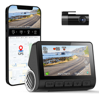 Caméra de tableau de bord intelligente à double objectif 4K + 1080p de haute qualité, enregistreur vidéo IPS, WiFi, GPS, vision nocturne, caméra de tableau de bord pour voiture