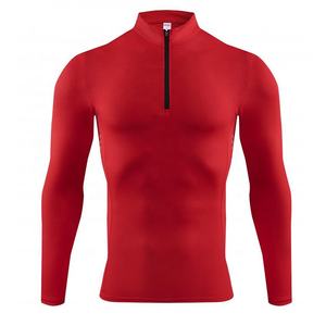 เสื้อยืดแขนยาวพิมพ์ลายสกรีนผ้าไหมผ้าโพลีเอสเตอร์สแปนเด็กซ์มีซิปสำหรับผู้ชาย - Product Image 2