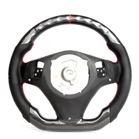 Volant de direction de voiture pour BMW E90 E92 E93 E82 E87 Série 3 320 325 330 M3 M2 X1 en fibre de carbone véritable avec trous pour palettes de changement de vitesse