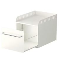 Organisateur de rangement de cuisine à 2 niveaux en acier au carbone blanc, design coréen, vente en gros d'usine, tiroir de rangement de comptoir peu encombrant