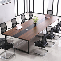 Mobilier de direction moderne Table en bois pour 10 ou 12 personnes Table de réunion de luxe Table de conférence pour bureau